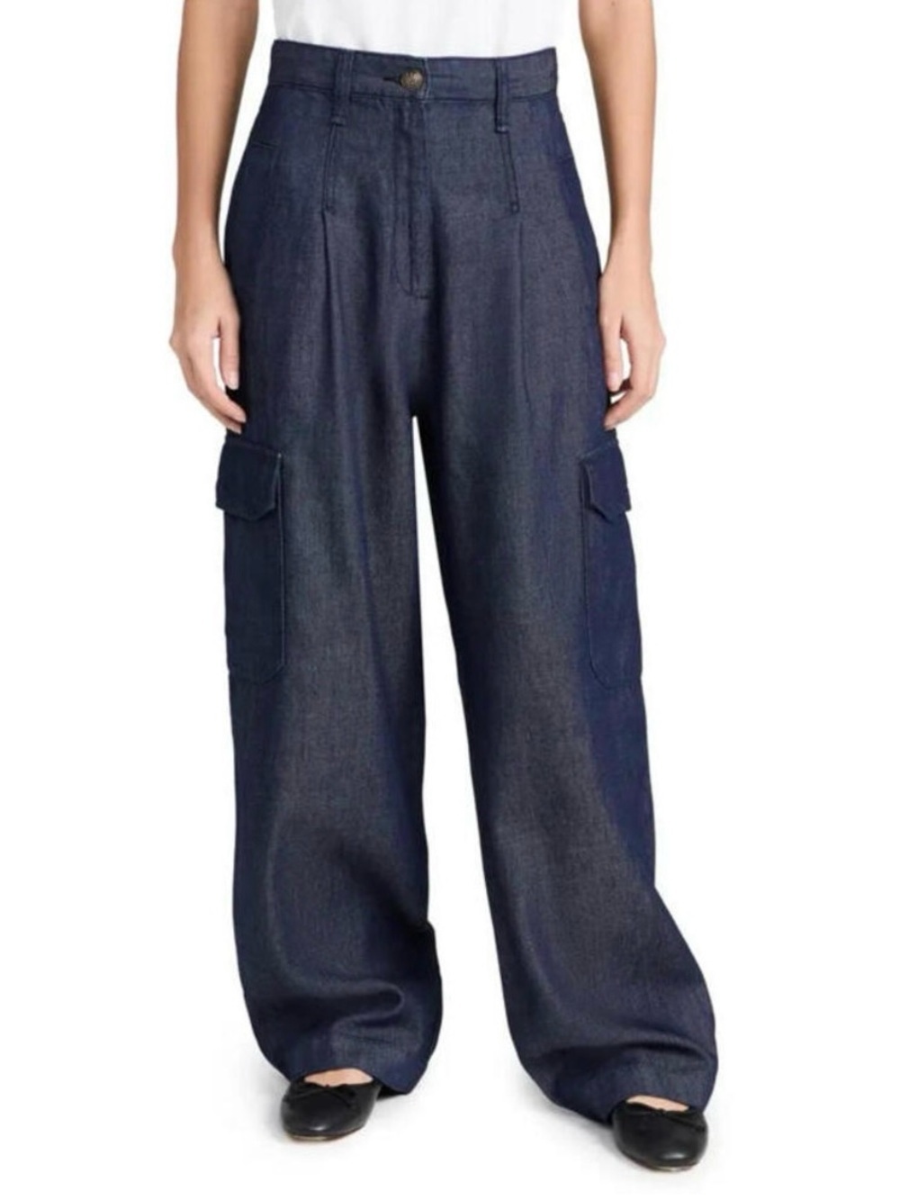 Rag & Bone Featherweight Cassidy Tailored Cargo Jeans Rinse Dark Wash Size 28